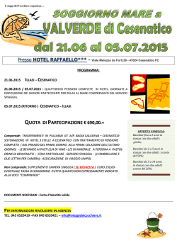 Soggiorno Mare - I VIAGGI DEL COCCHIERE