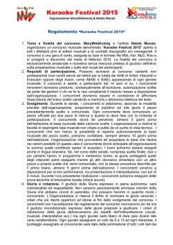 Leggi o scarica il Regolamento. Clicca qui