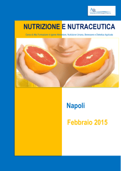 Napoli Febbraio 2015 NUTRIZIONE E