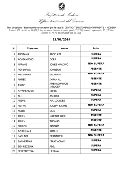 Prefettura di Modena - Rete CTP - Centro Territoriale Permanente