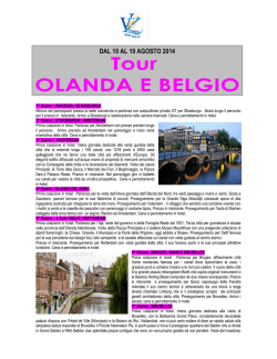 DAL 10 AL 19 AGOSTO 2014