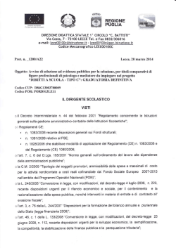 Pubblicazione graduatorie definitive psicologo e mediatore