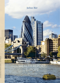 Julius Baer Wealth Report for Europe