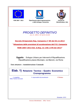 PROGETTO DEFINITIVO - Comune di Montefredane