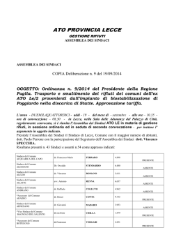 ATO PROVINCIA LECCE - Comune di Sanarica