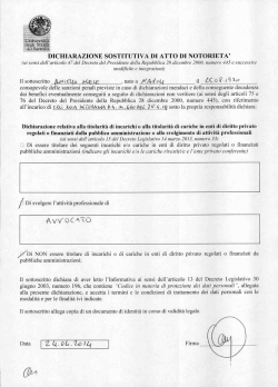 Dichiarazione - Universit&agrave; degli Studi del Sannio