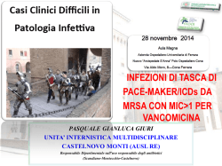 Infezione di tasca di Pace &ndash; maker da MRSA con MIC