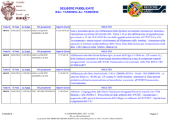 delibere pubblicate dal: 11/02/2014 al: 11/02/2014