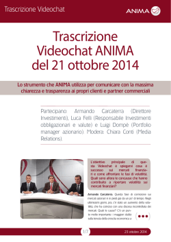 Trascrizione Videochat ANIMA del 21 ottobre 2014