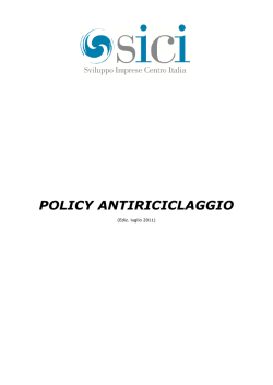 POLICY ANTIRICICLAGGIO