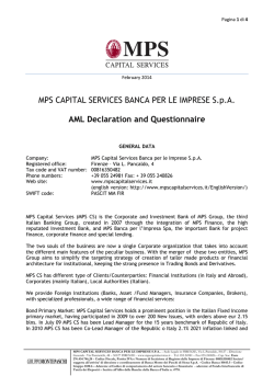 AML Declaration MPSCS - MPS Capital Services Banca per le