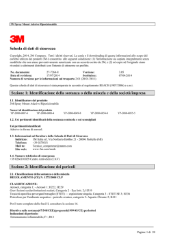 Scheda di dati di sicurezza Sezione 1: Identificazione