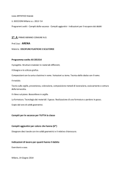 Compiti Classi Prime - Liceo Artistico Boccioni