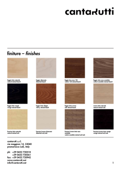 finiture &ndash; finishes