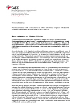 Nuovo trattamento per il linfoma follicolare