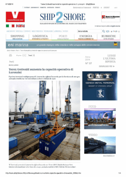 Terex Gottwald aumenta la capacit&agrave; operativa di Lorenzini