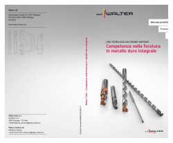 Manuale prodotti Walter Titex Foratura