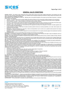 Sales Conditions