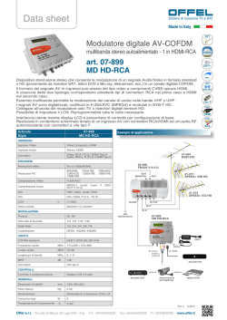 Datasheet art. 07-899 MD HD-RCA
