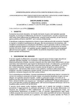 Disciplinare di gara Corr.Uff.ARO 15 luglio 14