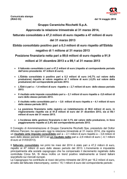 approvazione resoconto intermedio al 31 marzo
