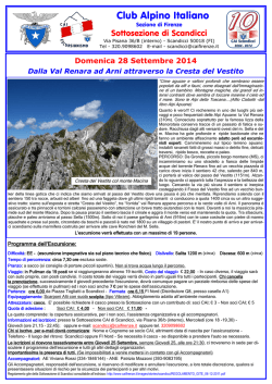 APUANE - Traversata: Val Renara