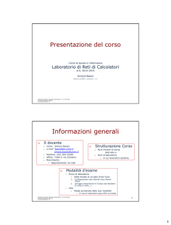 Presentazione del corso