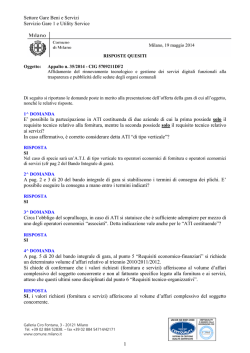 Quesiti 4 - Comune di Milano