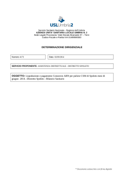 DETERMINAZIONE DIRIGENZIALE OGGETTO: Liquidazione e
