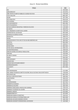 Area 12 - Riviste Scientifiche