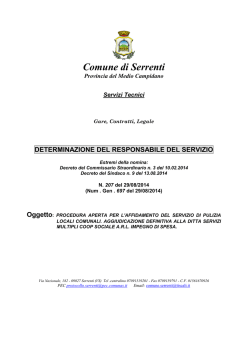 Determinazione - Comune di Serrenti