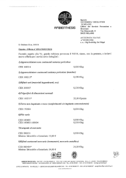 Offerta AMBIETHESIS SpA 159 del 16.6.2014