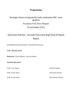 Programma Strategie clinico-terapeutiche nella