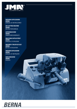 M&Aacute;QUINA DUPLICADORA beRNA Manual de instrucciones
