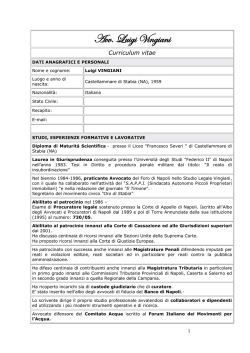 Avv. Luigi Vingiani - Confederazione Giudici di Pace