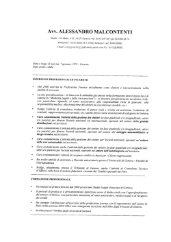 Avv. ALESSANDRO MALCONTENTI