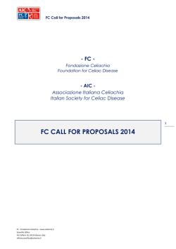 FC CALL FOR PROPOSALS 2014 - Università degli Studi di Milano