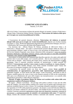 COMUNICATO STAMPA