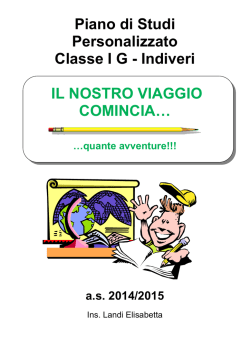 Piano di Studi Personalizzato Classe IG