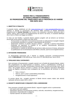 Bando Expo - Provincia di Varese