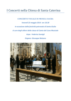 S.Caterina Liceo Musicale Concerto vocale di