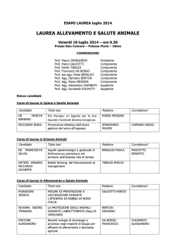 Commissione esami di laurea ISA, SA, ASA 18 luglio 2014