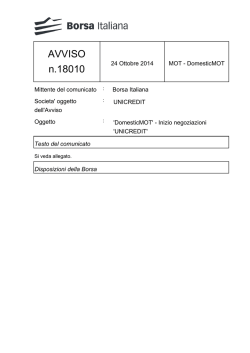 AVVISO n.18010 - Borsa Italiana
