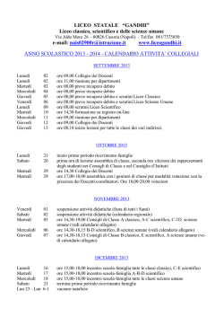 Piano annuale delle attivit&agrave;