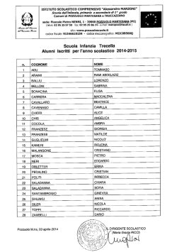 elenchi infanzia - Pozzuoloscuole.it