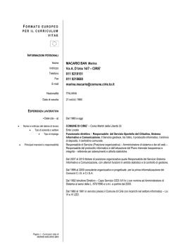 formato europeo per il curriculum vitae