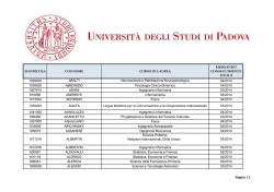 elenco - Universit&agrave; degli Studi di Padova
