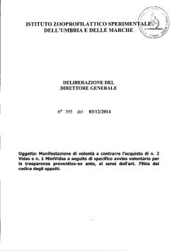 DELIBERAZIONE DEL DIRETTORE GENERALE n&deg; 395 del 03/12