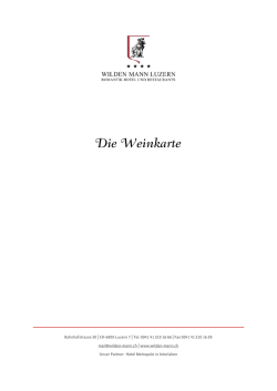 Die Weinkarte - Hotel Wilden Mann
