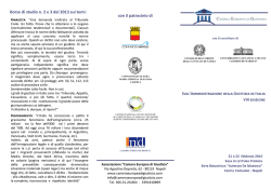 Borse di studio n. 2 e 3 del 2013 sui temi: con il